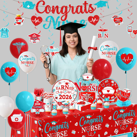 ZAIBOQU nurse graduation banner, easy to hang for a festive focal point.