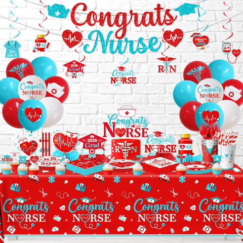ZAIBOQU nurse graduation cupcake toppers, fun decorative toppers for treats.