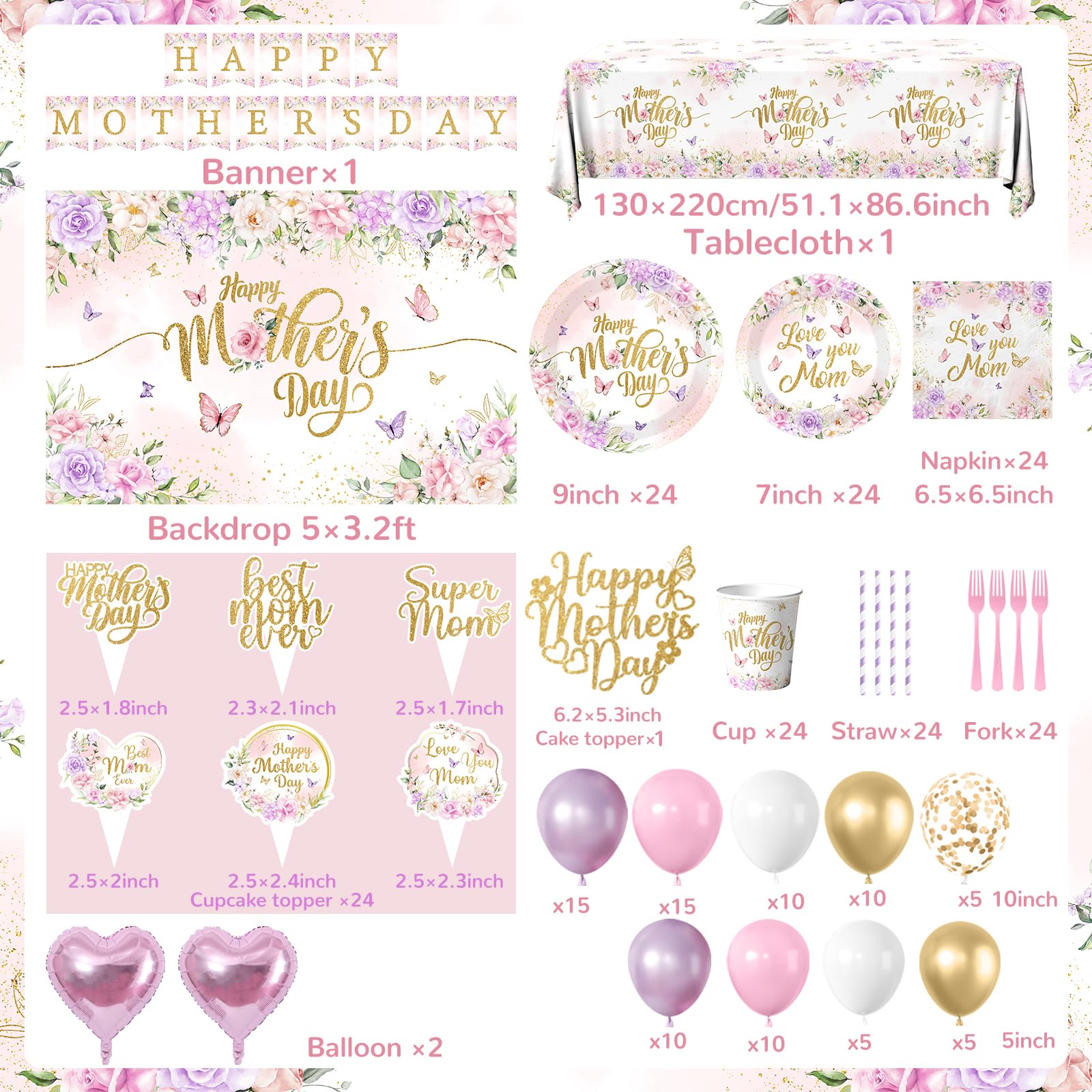 ZAIBOQU spring flowers butterflies tablecloth anchors a fresh tabletop setup