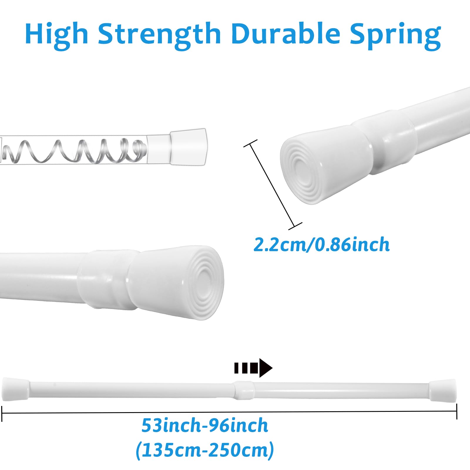 ZAIKEHHA 0.86 inch diameter rod emphasizes sturdy construction.