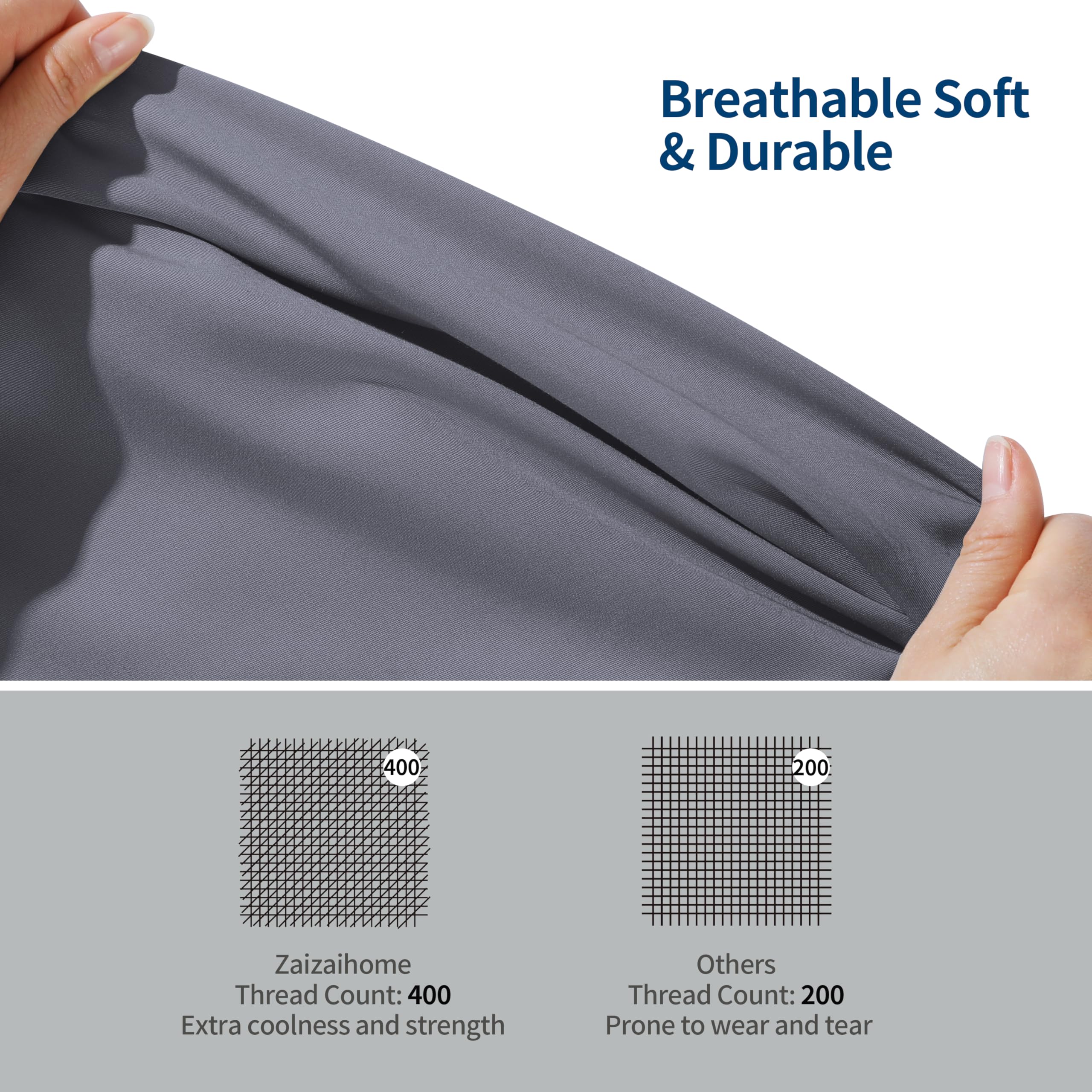 Zaizaihome 16-inch deep-pocket king fit secures mattress up to 16 inches