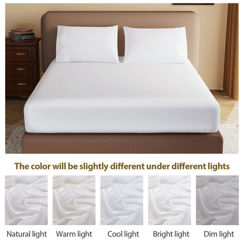 Zaizaihome 600-thread-count cotton sheet delivers silky feel and lasting comfort.