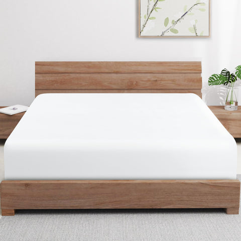 Zaizaihome bamboo viscose cooling fitted sheet close-up showing silky texture for cooler sleep