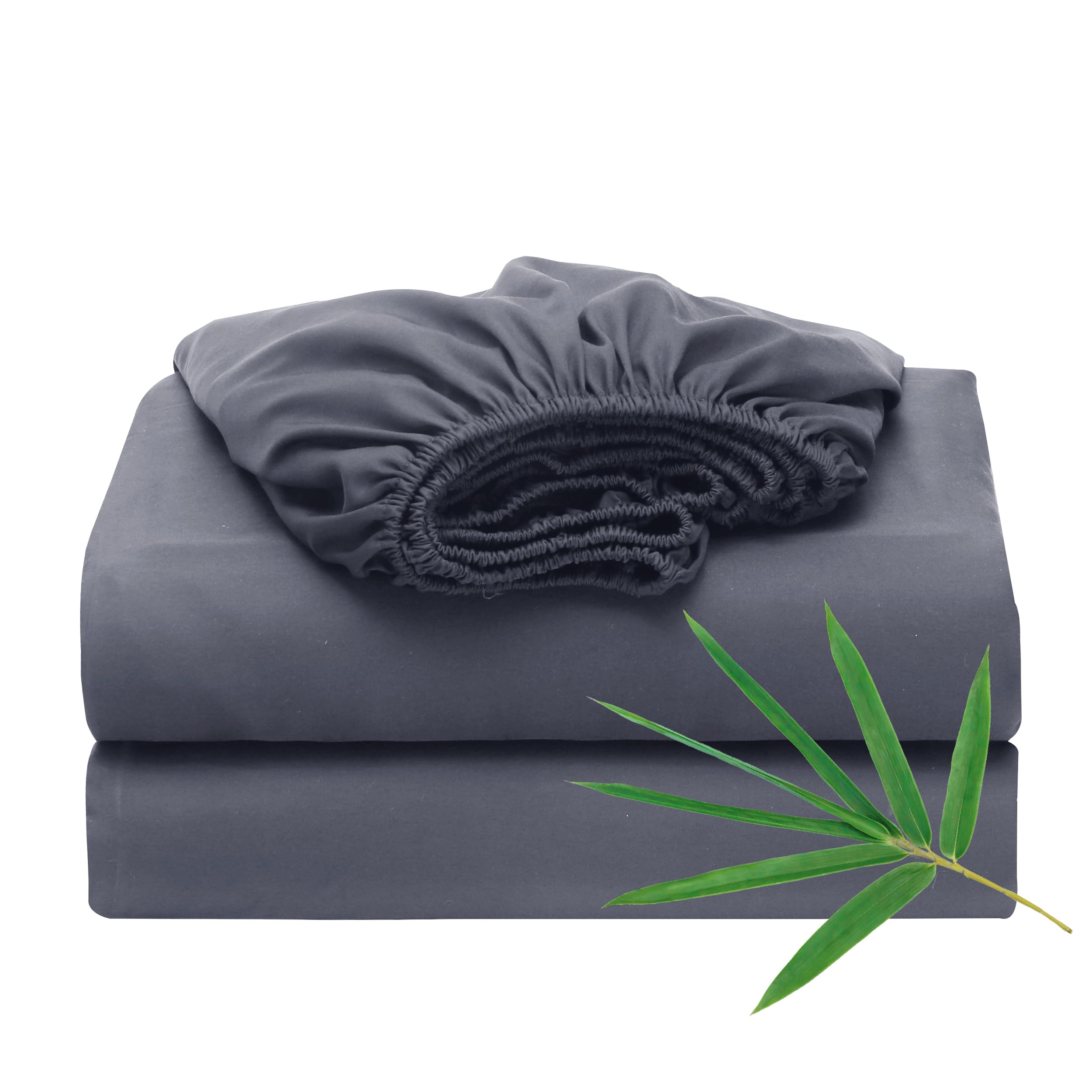 Zaizaihome bamboo viscose cooling fitted sheet close-up texture for silky, breathable comfort.