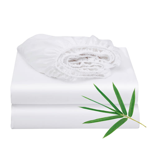Zaizaihome bamboo viscose fitted sheet cool-touch close-up for cooler nights.
