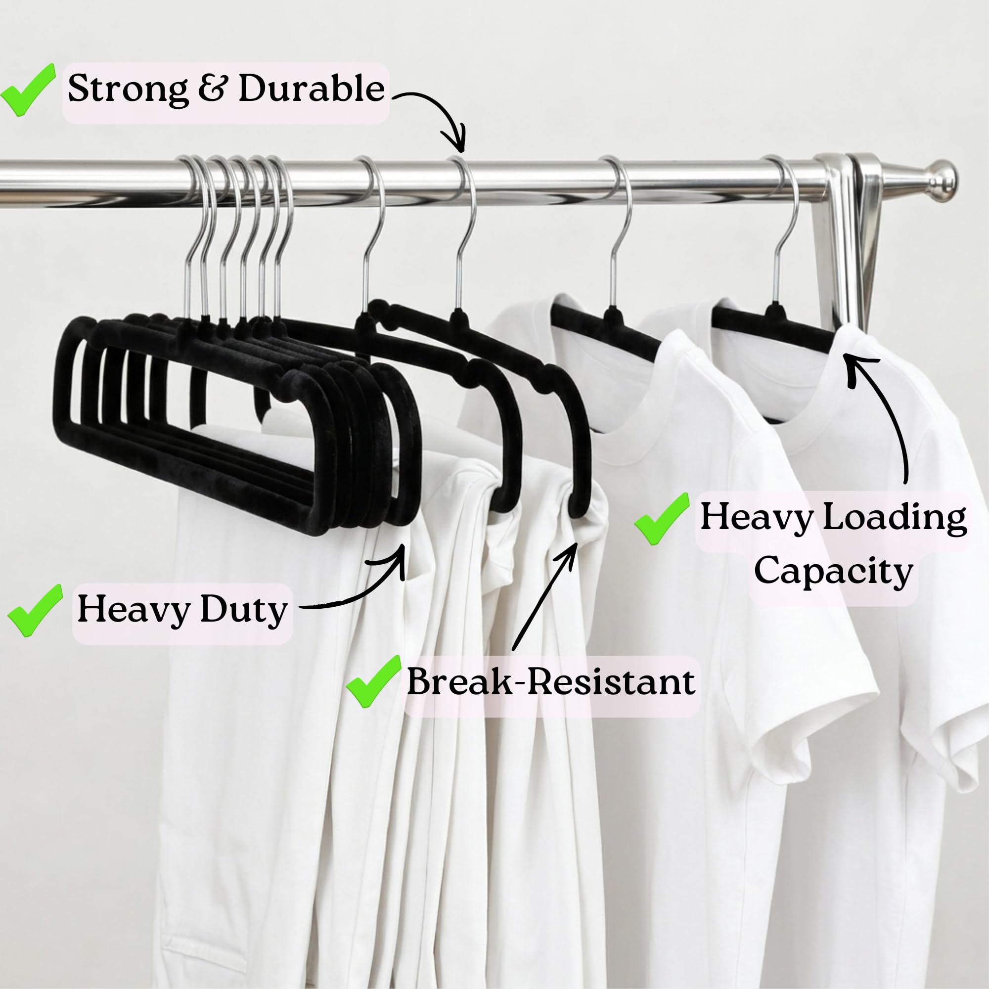 ZAKUTO coats and jeans neatly hung on velvet hangers.