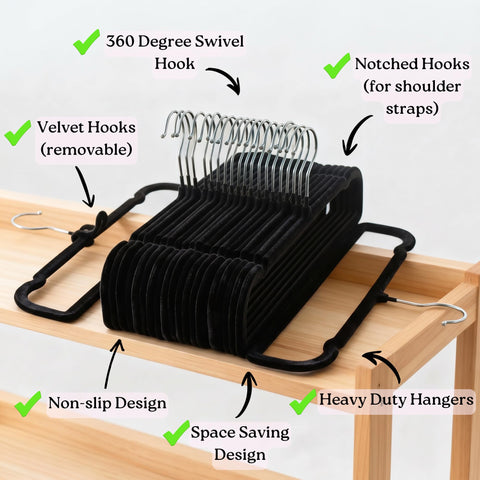 ZAKUTO ultra-slim velvet hangers maximize closet capacity.