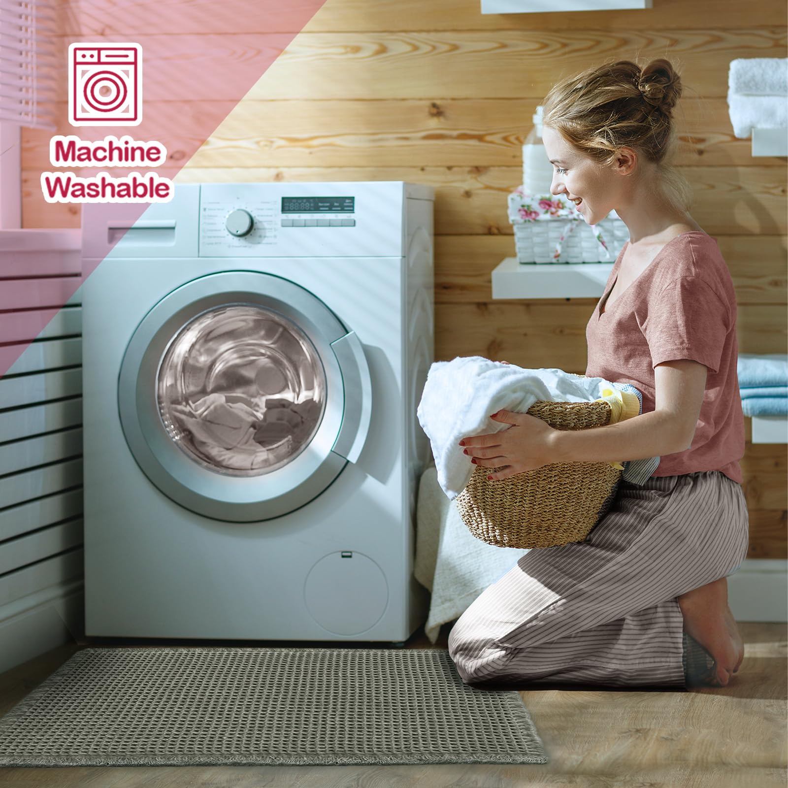 ZALL machine-washable design keeps the mat looking fresh after washes