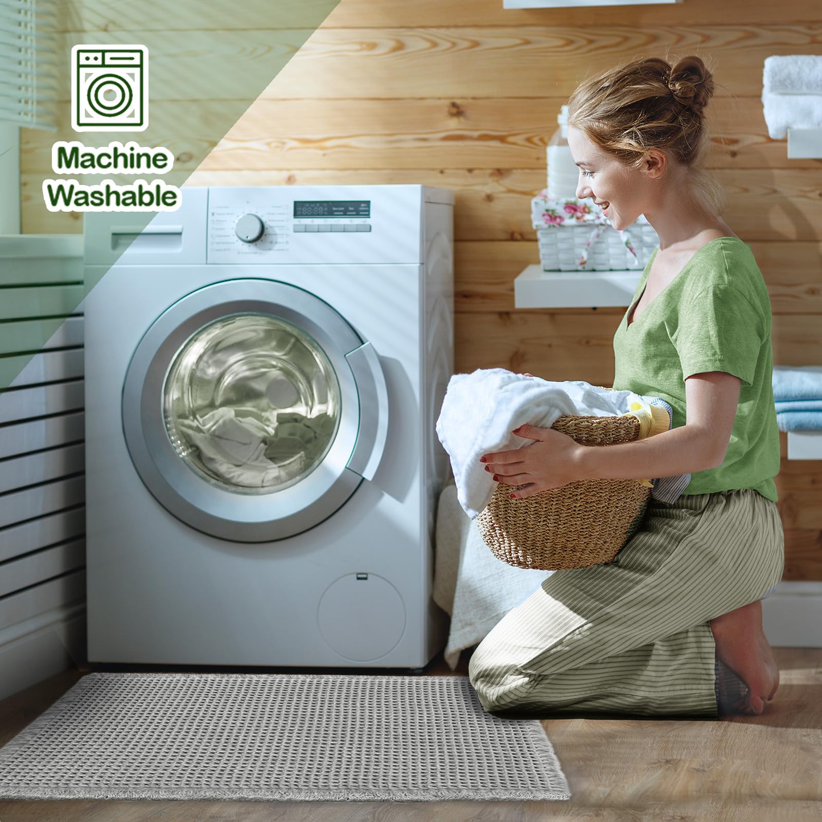 ZALL machine-washable bath mat stays fresh with cold water.