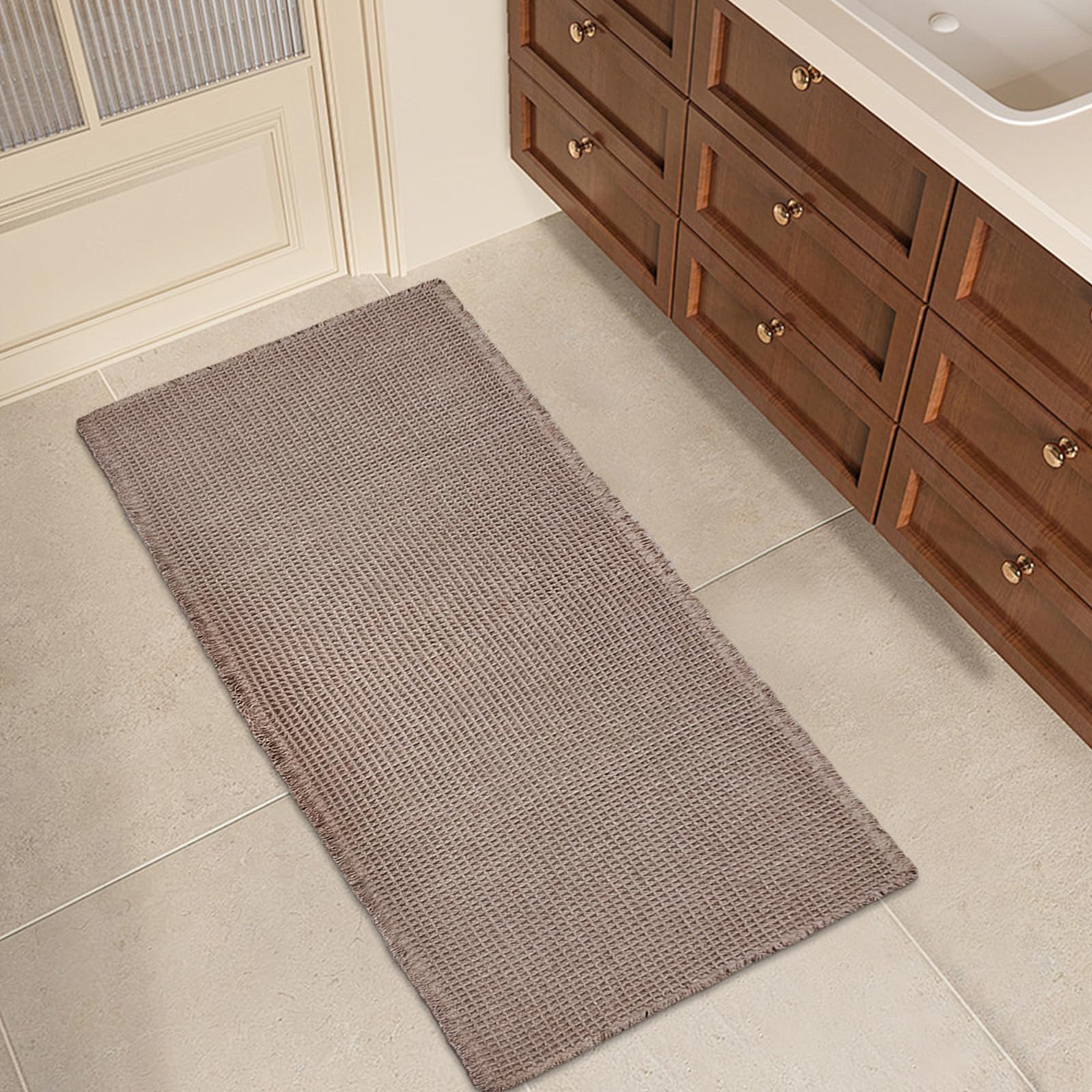 ZALL non-slip back bath mat ensures stable footing on wet floors.
