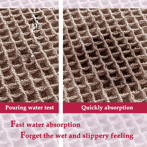 ZALL soft 3D waffle yarn adds cushioned feel under bare feet.