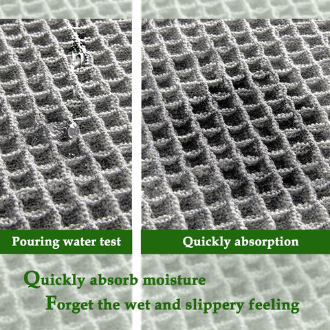 ZALL plush three-dimensional waffle surface offers soft comfort under feet.