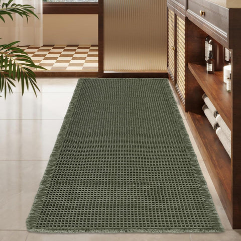 ZALL mat with non-slip backing offers safer footing after showers