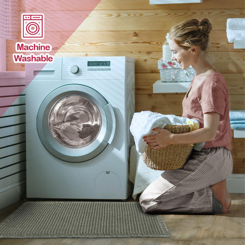 ZALL machine washable mat demonstrates easy care and color retention through cold cycles