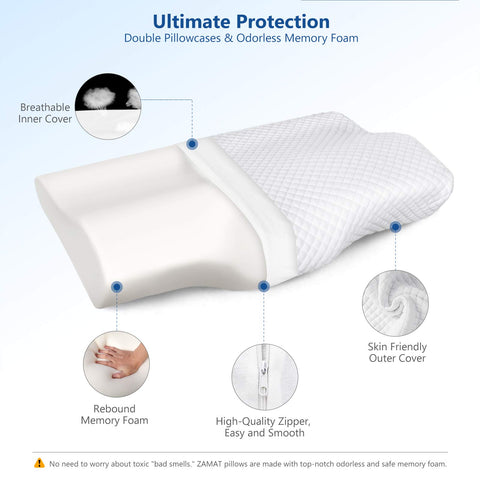 ZAMAT double pillowcases with quilted cover for plushness and protection.