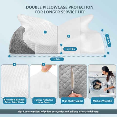 ZAMAT user sleeping with pillow in side-sleep position.