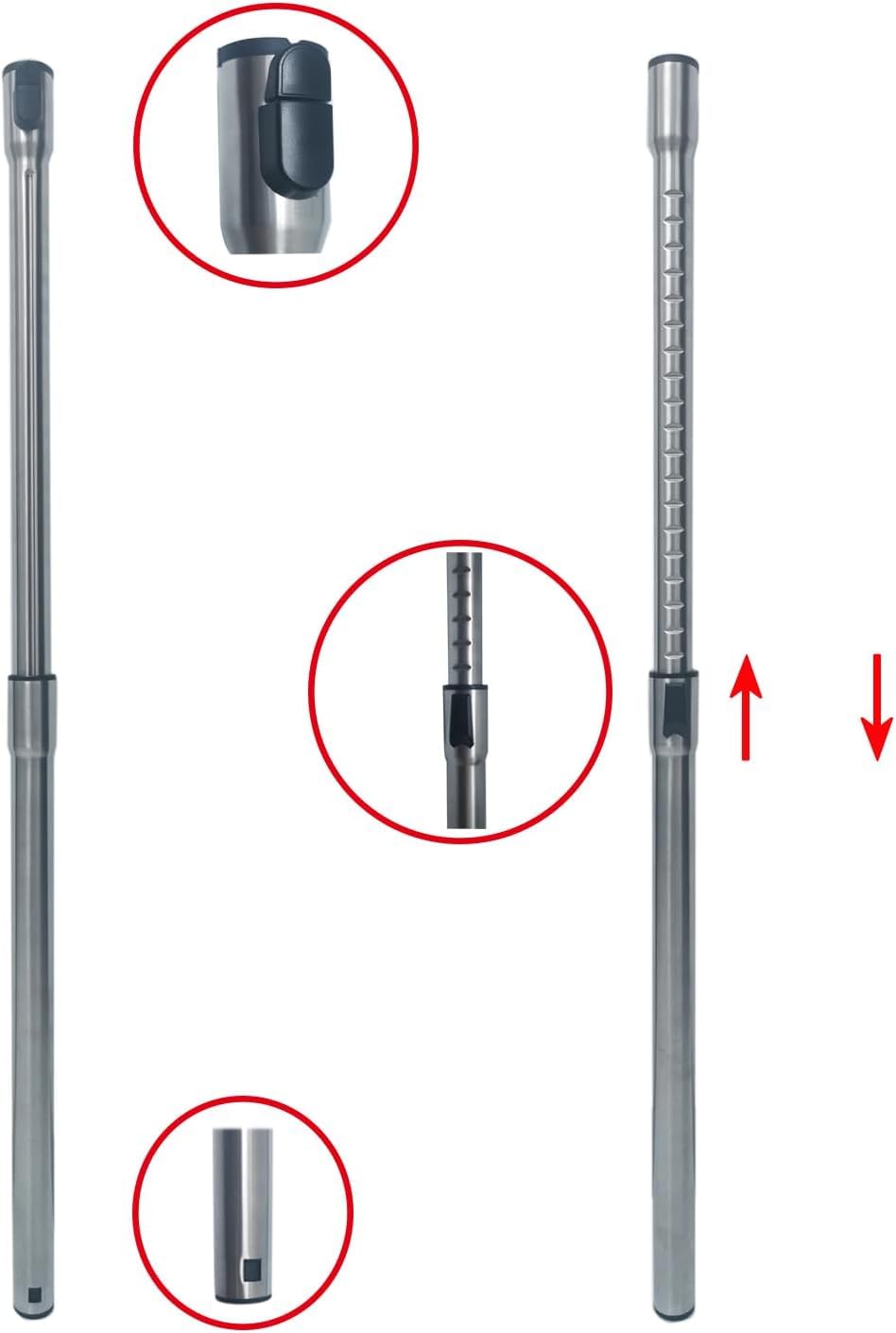 Wand connected to a Miele vacuum illustrating a secure fit.