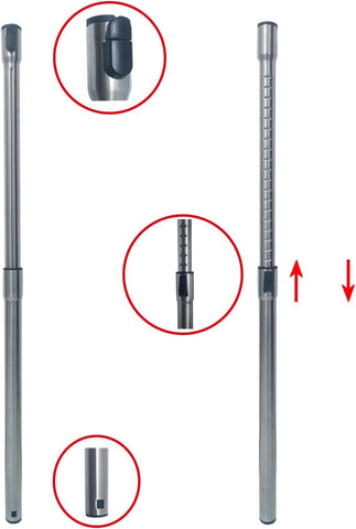 Wand connected to a Miele vacuum illustrating a secure fit.