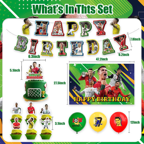 Zaprosze 42Packs Soccer Ronaldo balloons brighten the party space