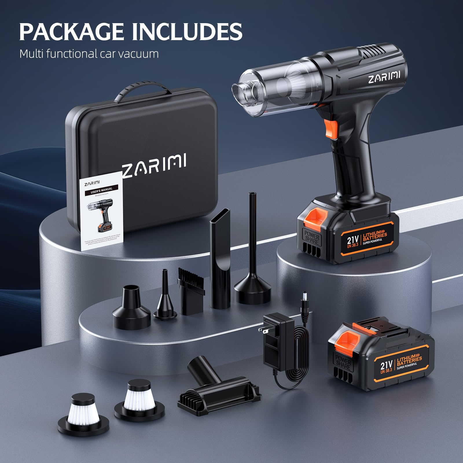 ZARIMI in-use dusting action illustrates fast, precise mess removal