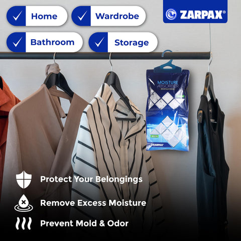 ZARPAX moisture absorber in bathroom preventing dampness and odors