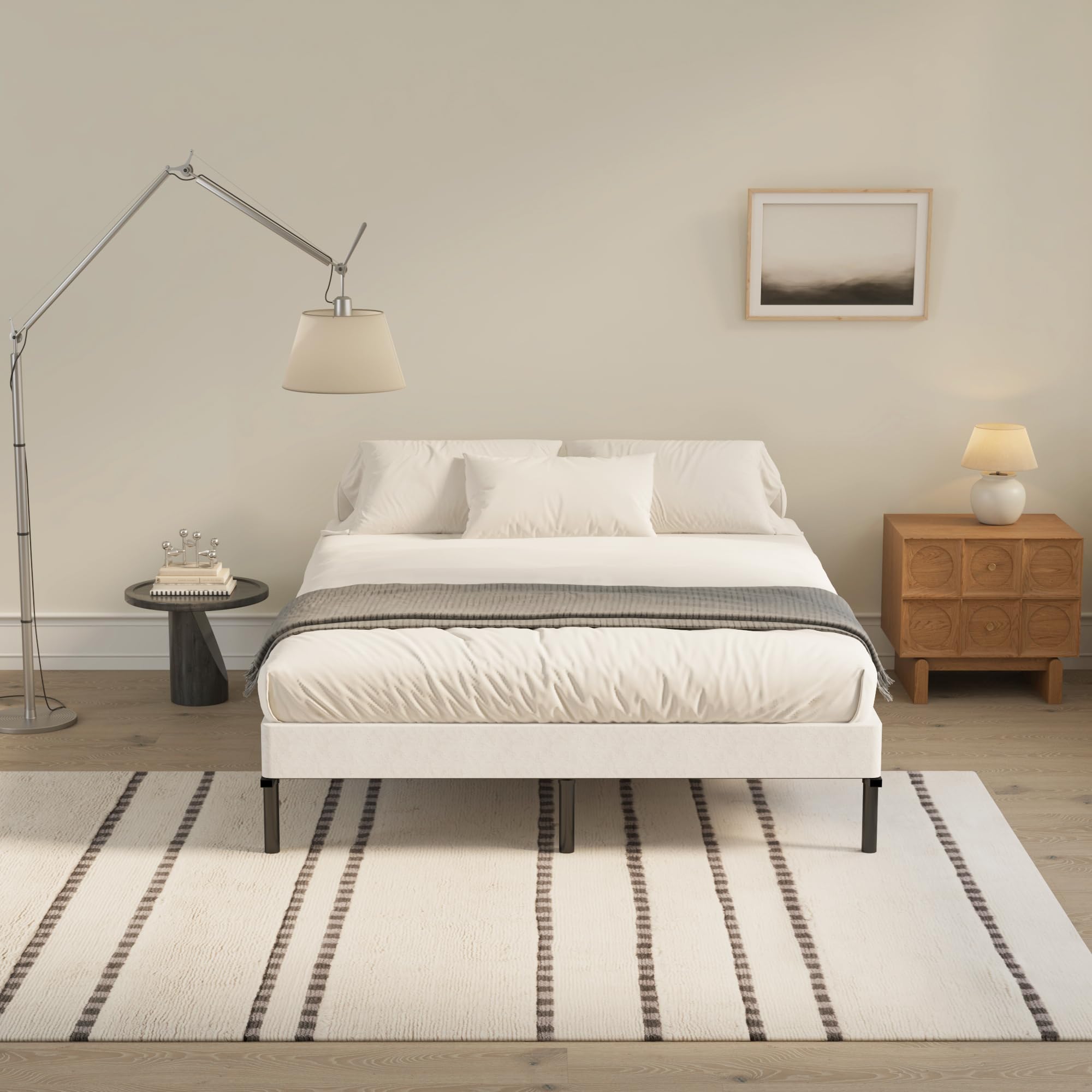 ZASHONT queen box spring low-profile cover protects mattress.