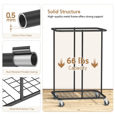 ZATOCL 30.5-inch tall laundry basket offers generous capacity.