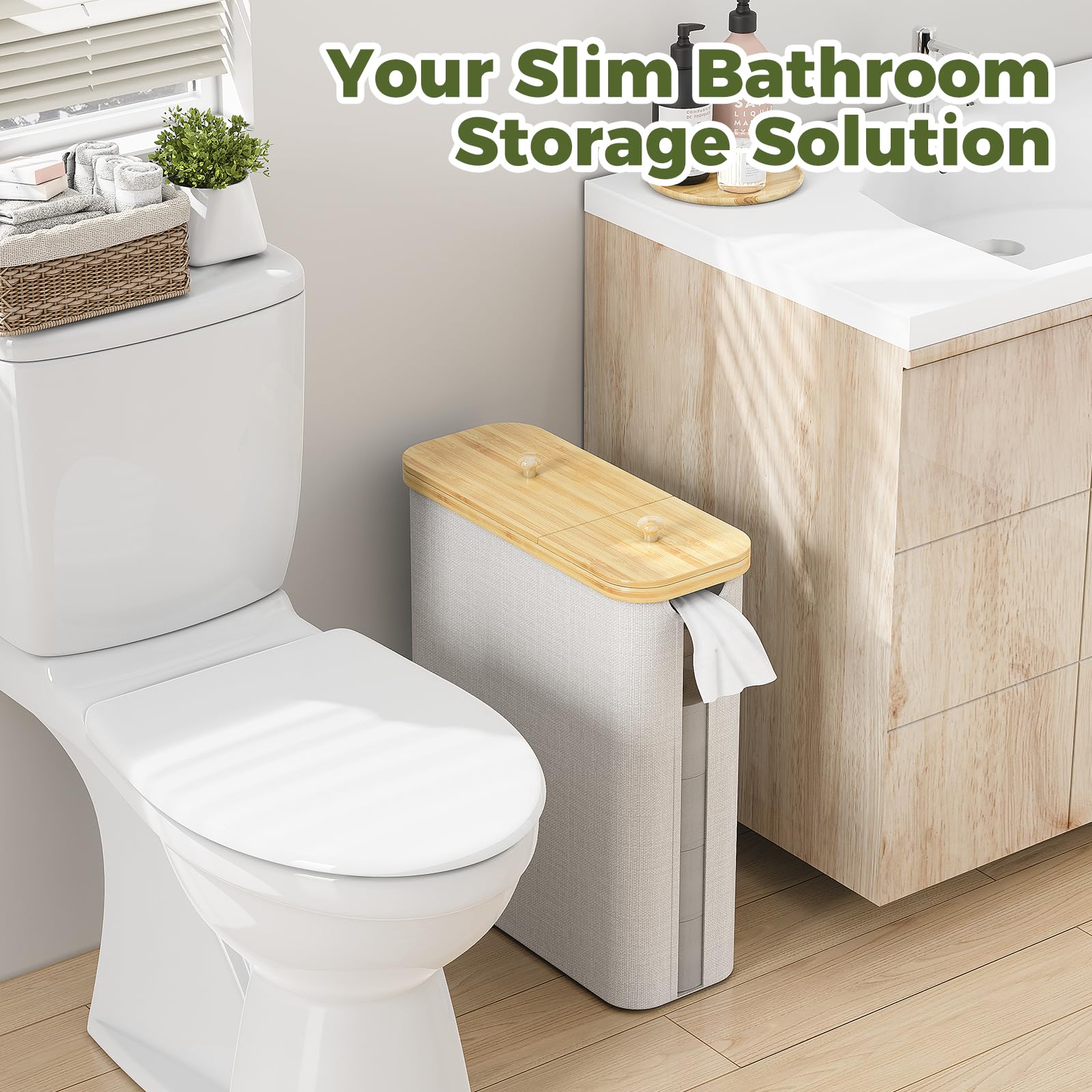 ZATOCL 42L basket versatility for towels and bath essentials.