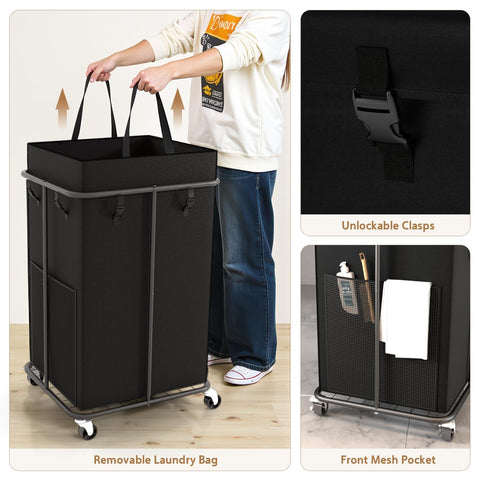 ZATOCL wheels include brakes to keep the basket securely in place.