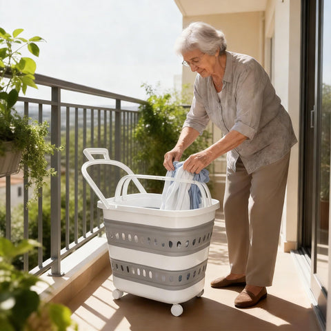 ZAUNFOOY durable plastic construction supports heavy loads for daily use.