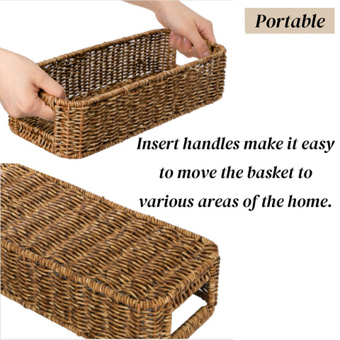 ZAVOOS large capacity bathroom storage basket fits towels, cosmetics, or small items.