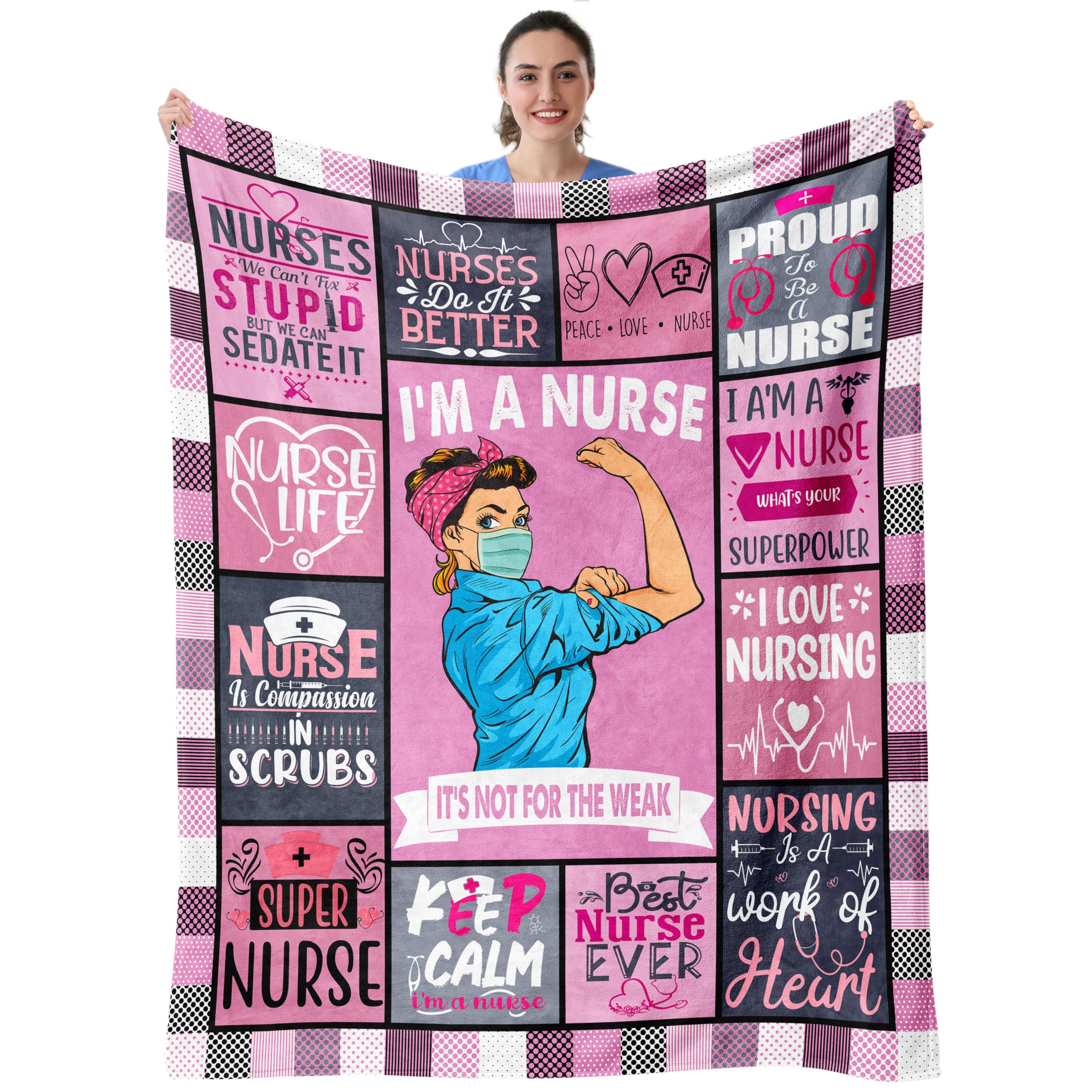 Zawqiye nurse blanket 60x50 on a bed delivers warm comfort after shifts.
