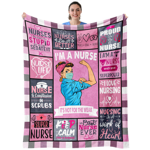 Zawqiye nurse blanket 60x50 on a bed delivers warm comfort after shifts.