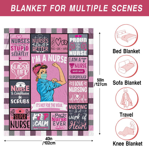 Gift-ready Zawqiye nurse blanket packaging ideal for Nurse Week or birthdays.