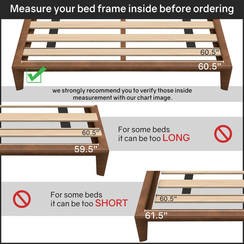 Zayton heavy-duty slats (3-3/8 in) provide stronger support.