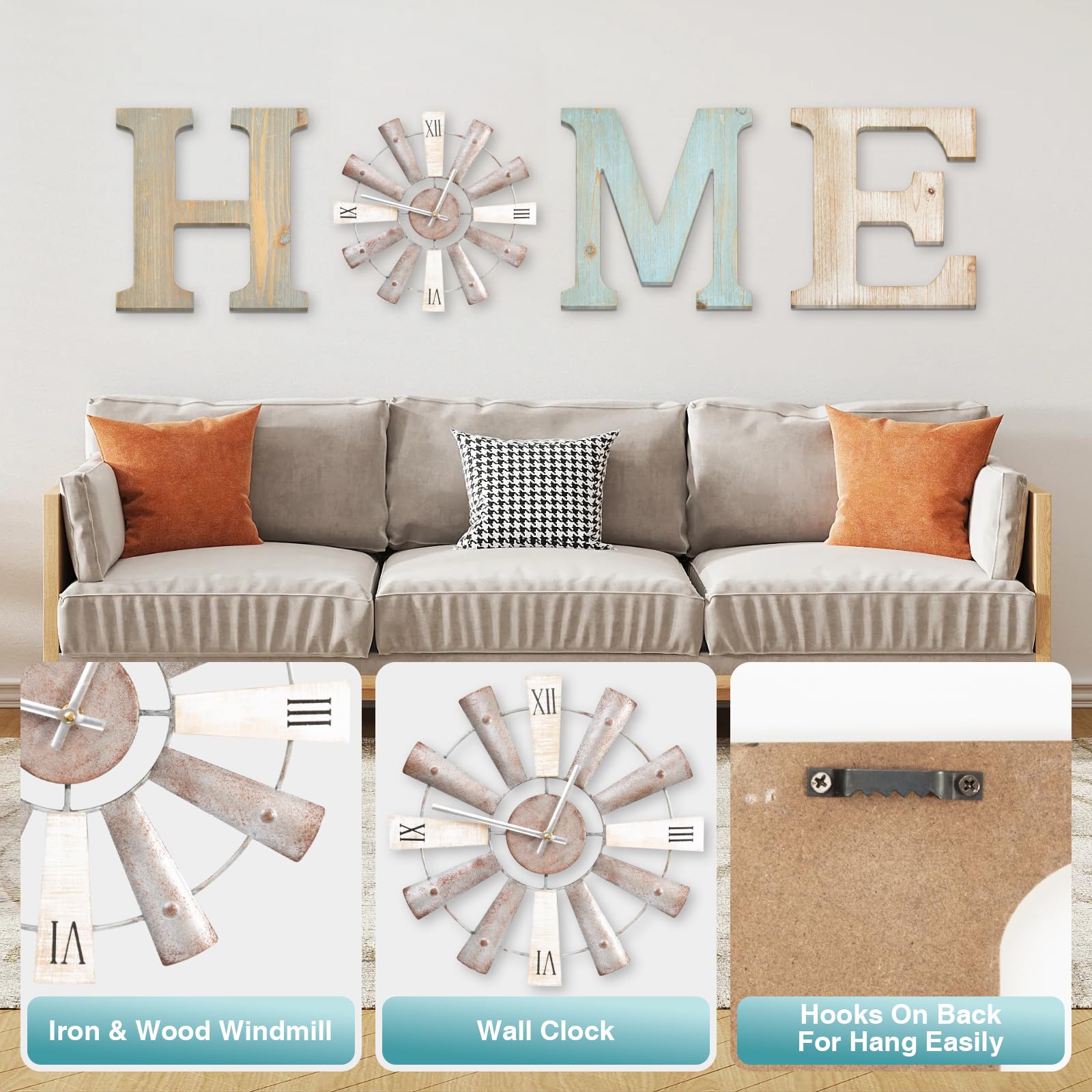 ZAZIWZ farmhouse sign available in four colors to suit any room.