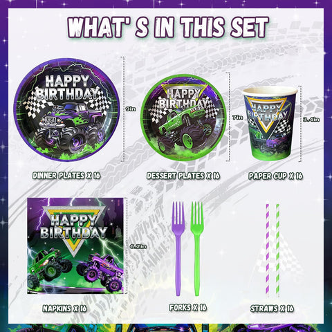 ZBYQDHO Monster Truck cake topper adds a bold centerpiece for cake moments.