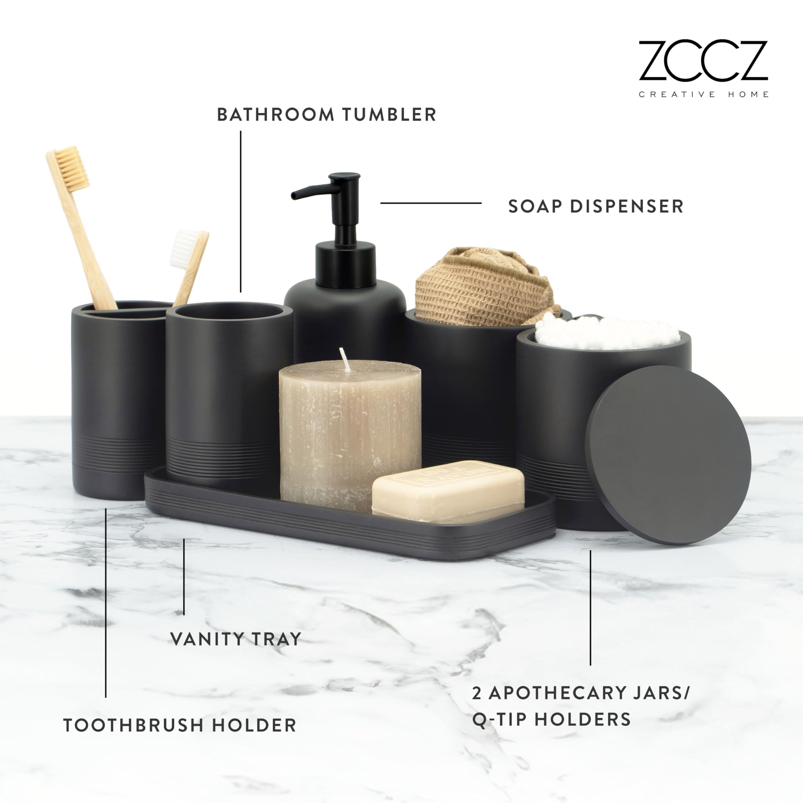 ZCCZ vanity tray complements decor and stores small items