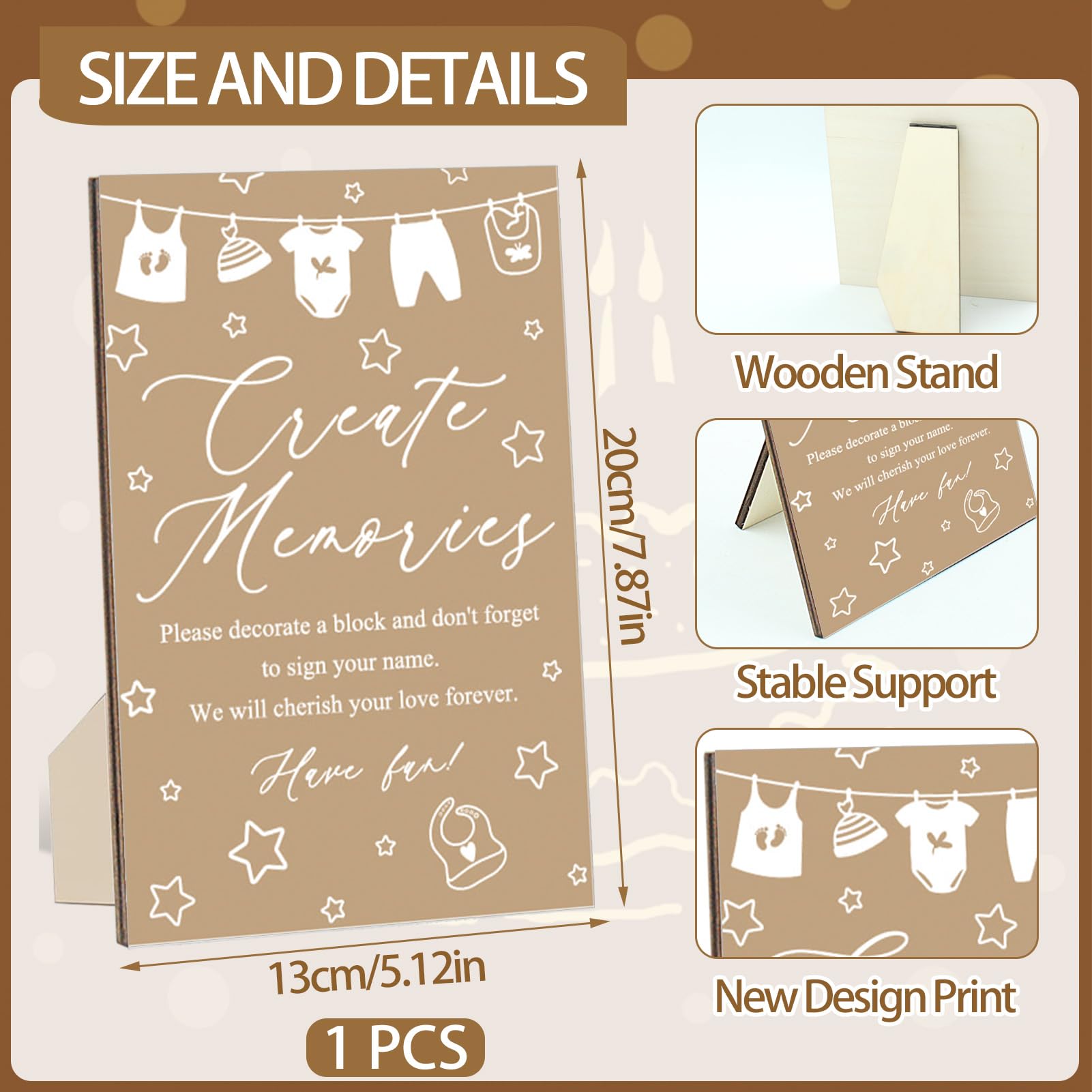 ZCPTZ wooden blocks ready for DIY guest wishes and decor.