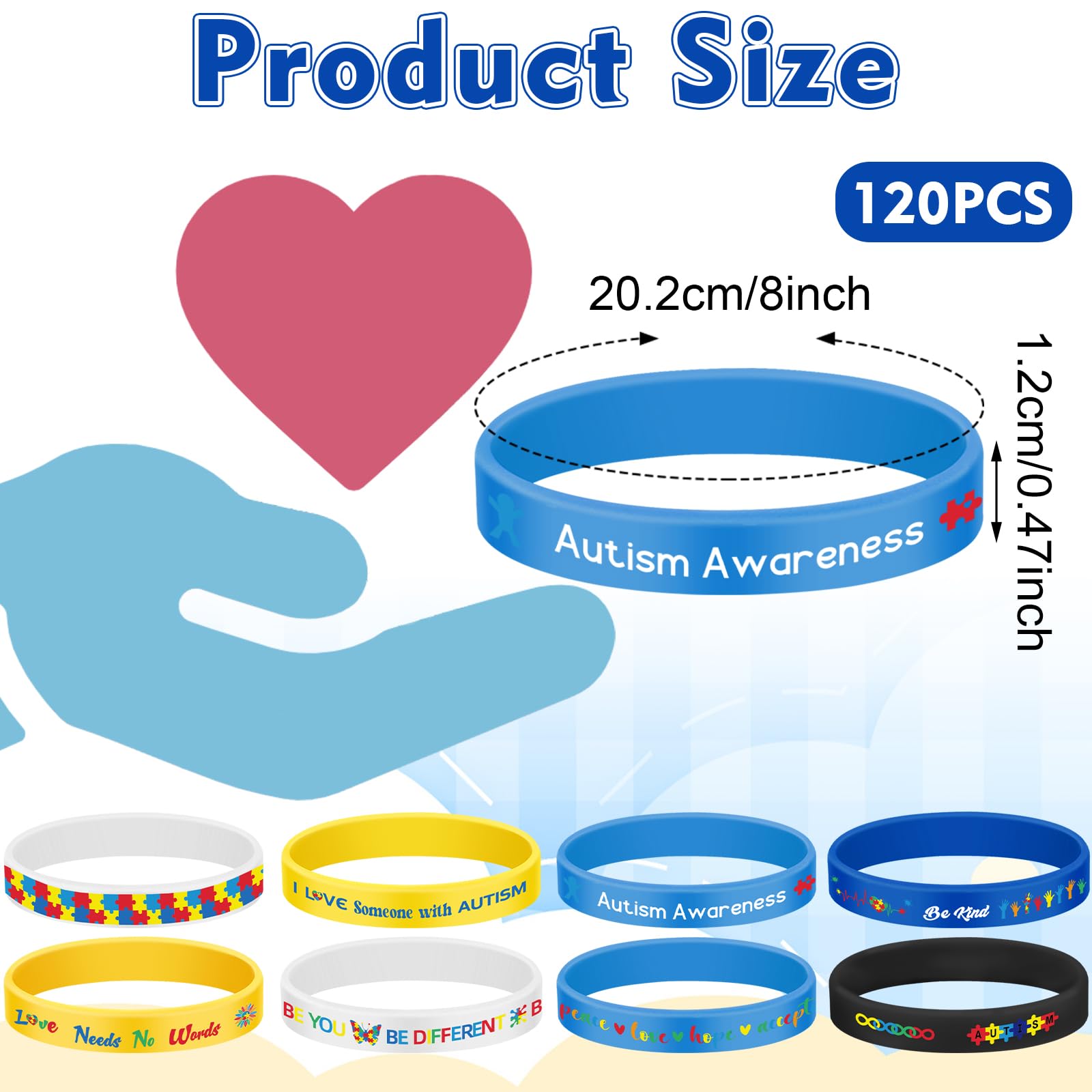 ZCPTZ color puzzle pieces wristbands for fundraising and giveaways.