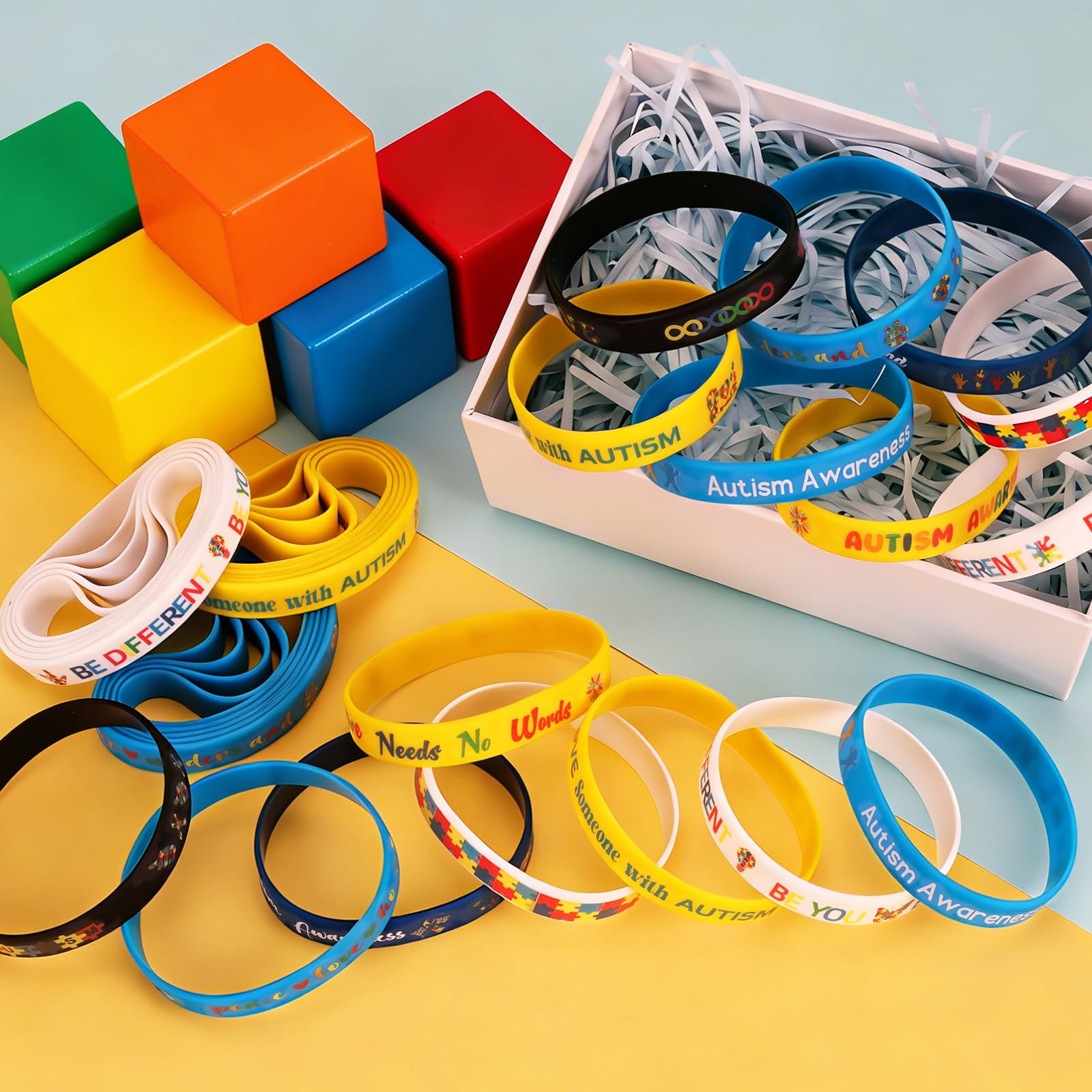 ZCPTZ durable soft silicone autism bracelets for daily wear.