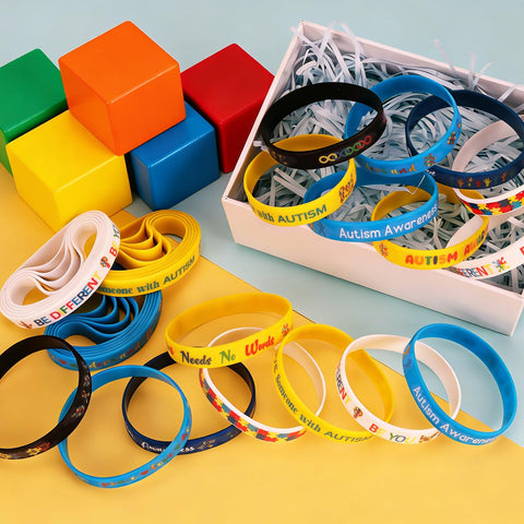 ZCPTZ durable soft silicone autism bracelets for daily wear.