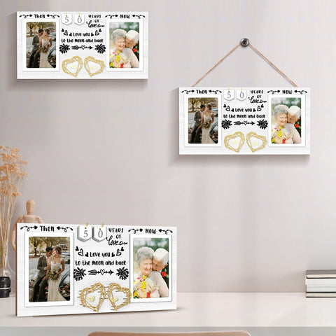 ZCPTZ frame features glass and cotton heart detail preserving memories elegantly.