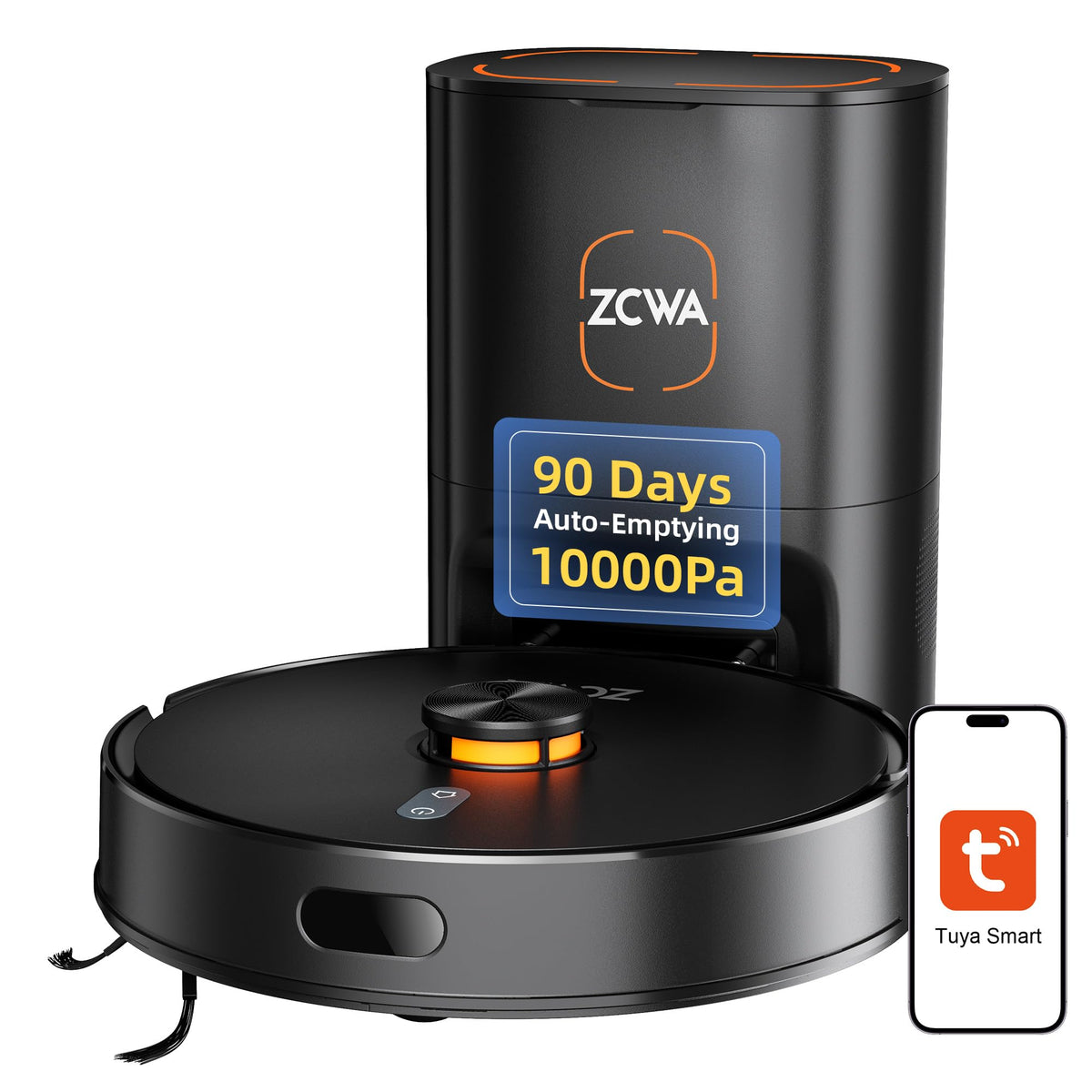 ZCWA D15S MAX robot vacuum with LiDAR navigation for precise mapping
