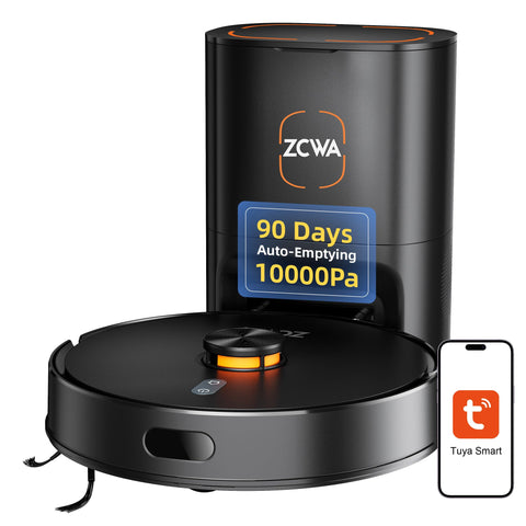 ZCWA D15S MAX robot vacuum with LiDAR navigation for precise mapping