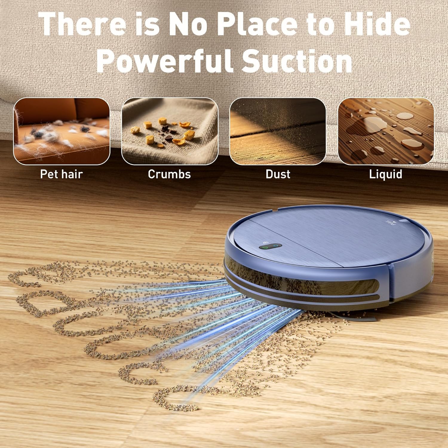 ZCWA Slim 2.87-inch body cleans under beds and sofas.