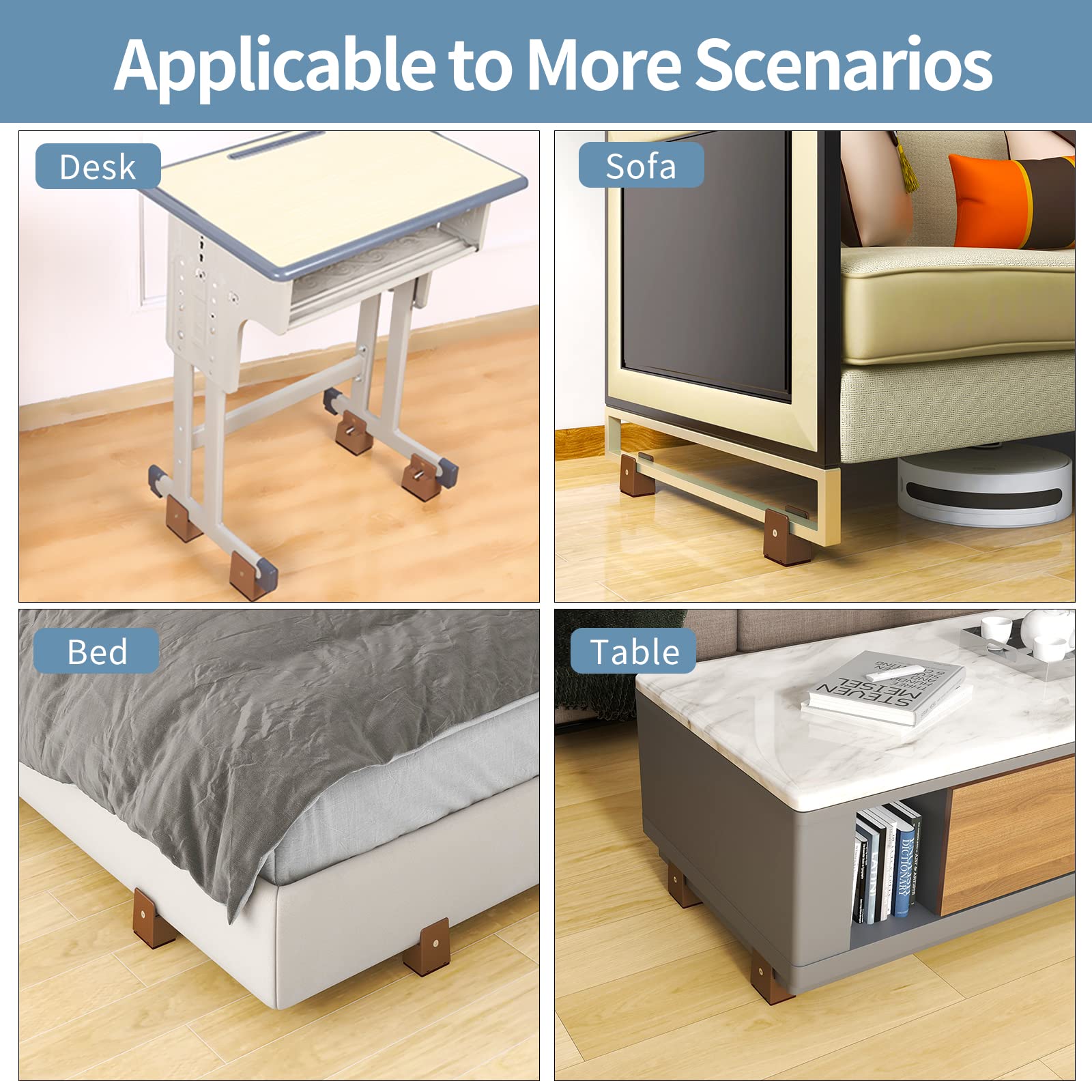 ZDDLOINP cabinet/bookcase risers elevate storage surfaces