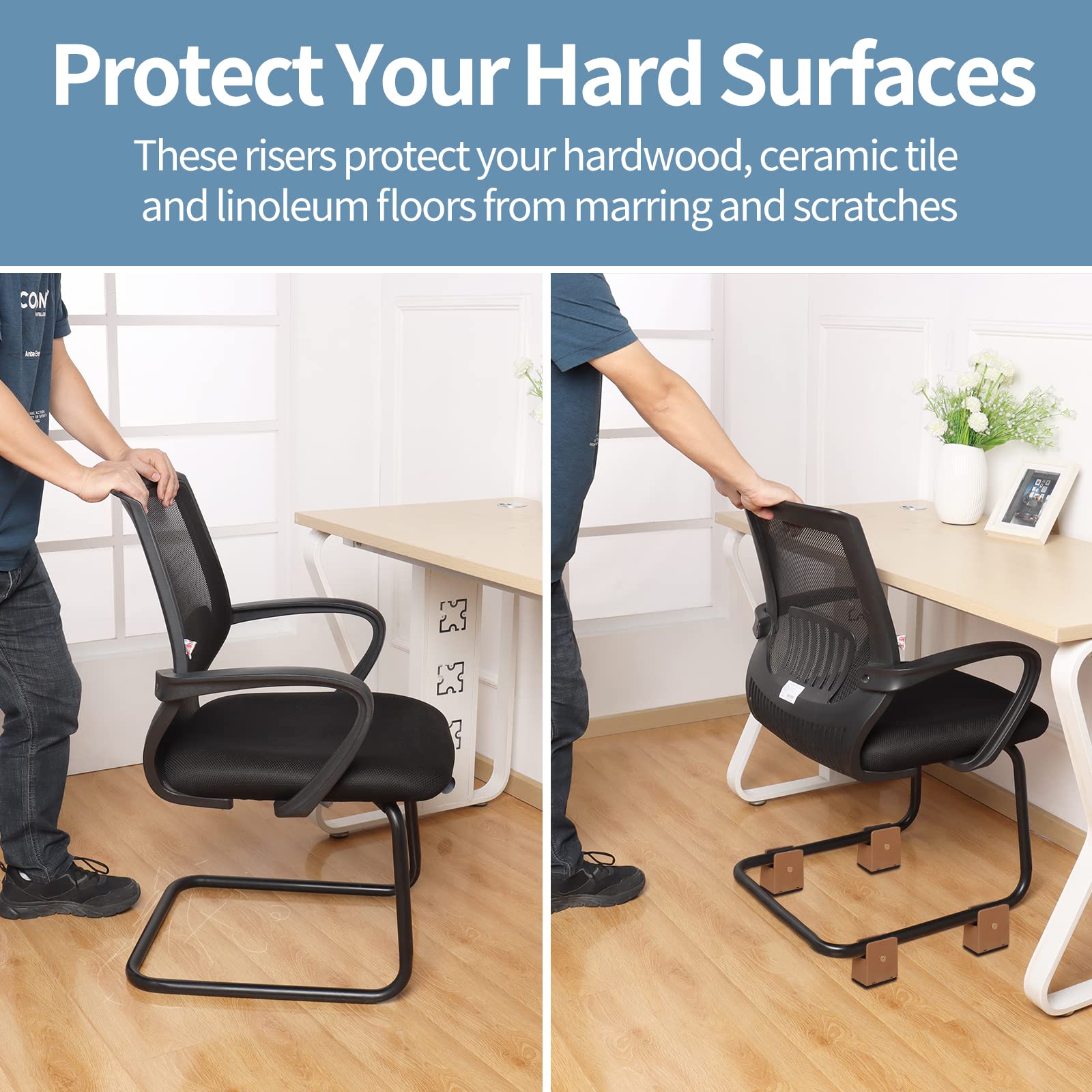 ZDDLOINP desk/table risers for easy clamp installation