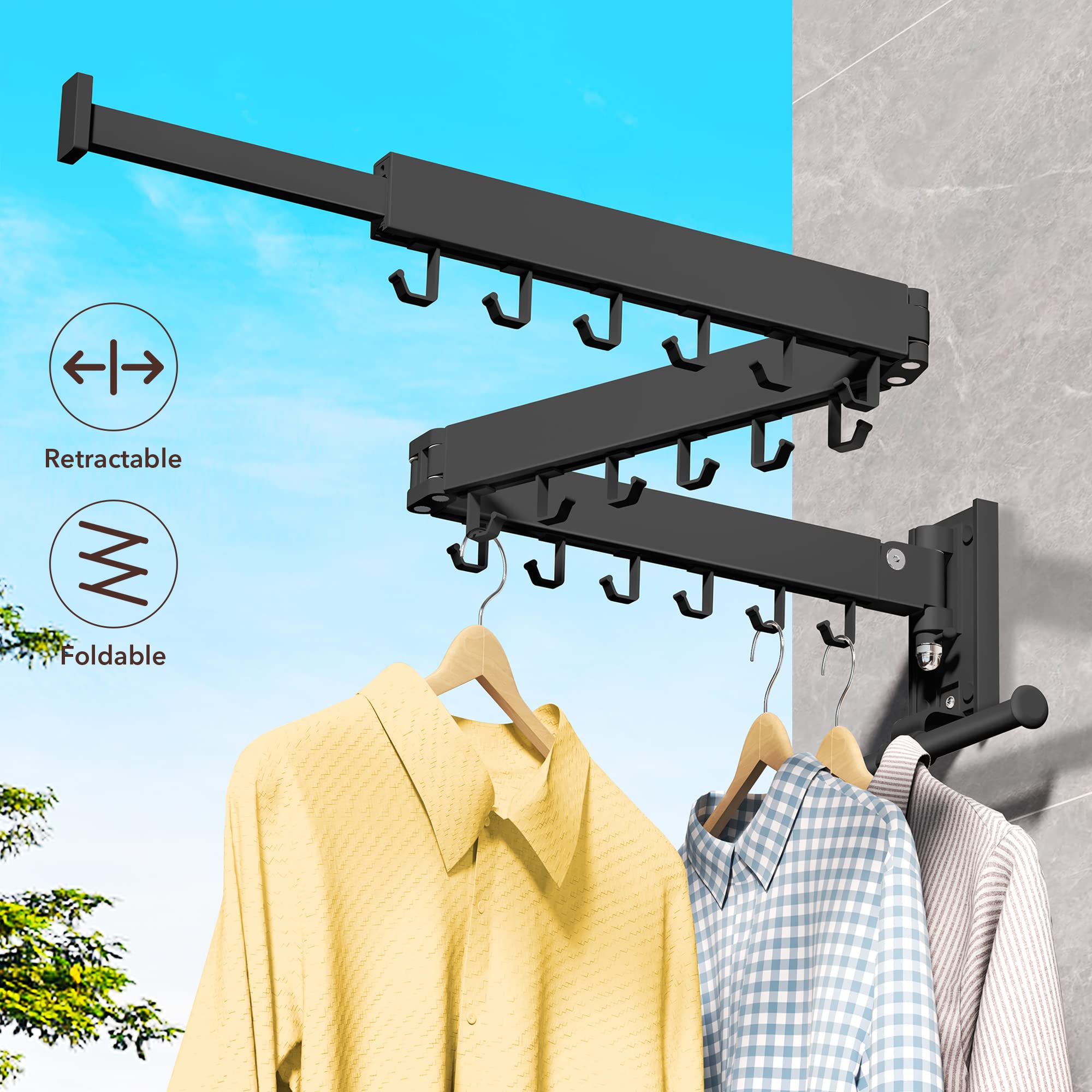 ZdwCyl aluminum drying rack with sturdy base supports heavy laundry.