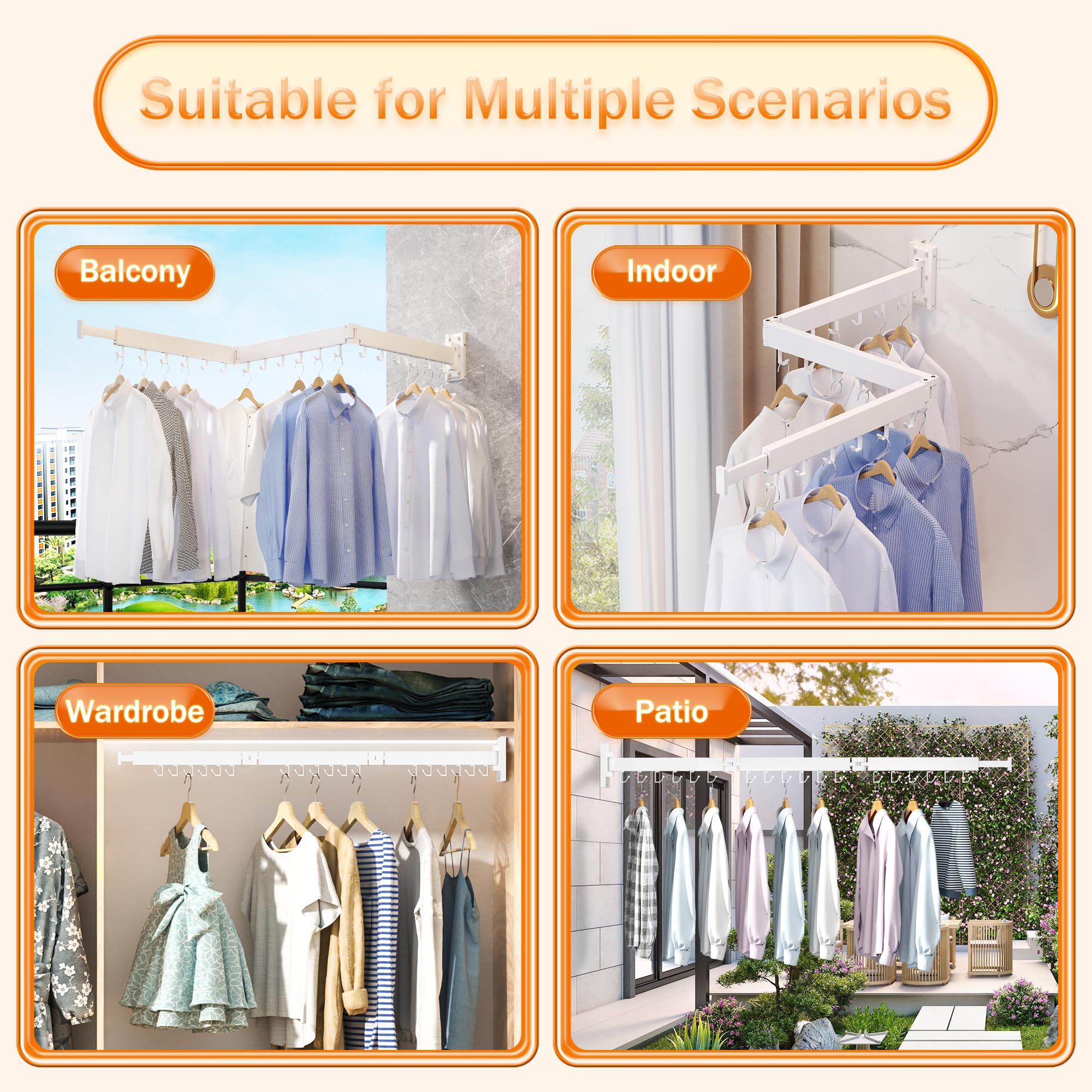 ZdwCyl balcony or window drying setup provides flexible placement options.
